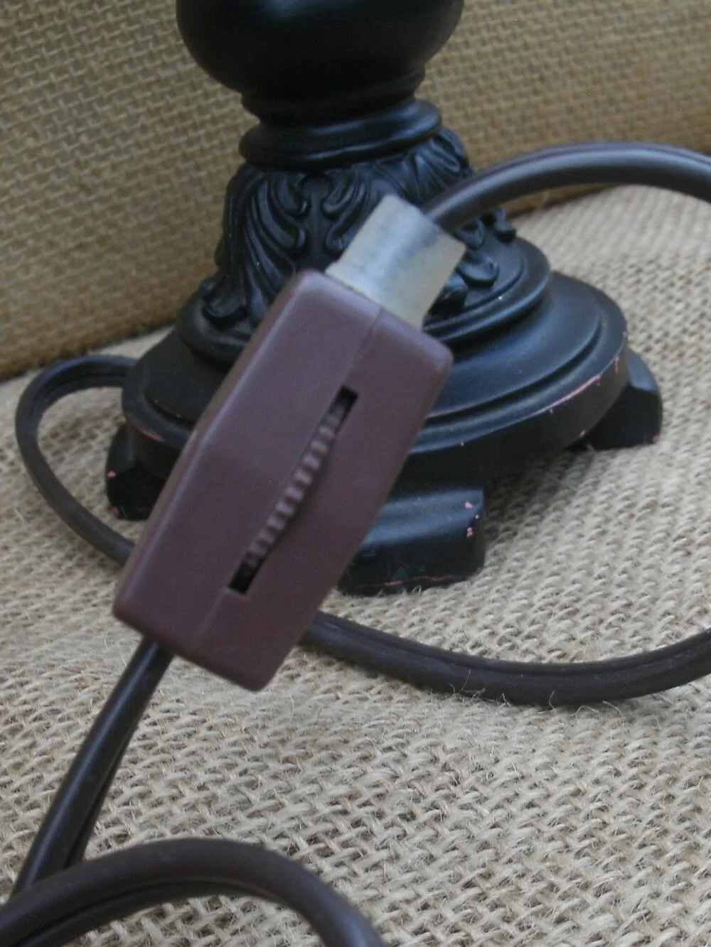 Vintage Victorian Inspired Goth Floral Lamp